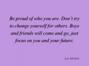 Be proud of who you are