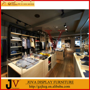 Retail store boutique clothes rack shop fittings with display