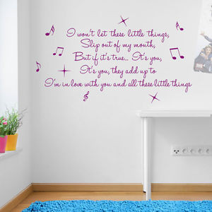 Little-Things-Lyrics-Wall-Quote-One-Direction-Stickers-Home-Art-Decal ...