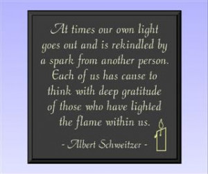 Schweitzer on gratitude.....