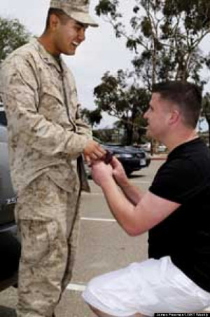 Gay Marine Receives Romantic Proposal From Boyfriend At Camp Pendleton ...