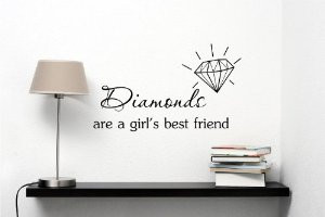 diamonds are a girl s best friend vinyl wall decals quotes sayings ...