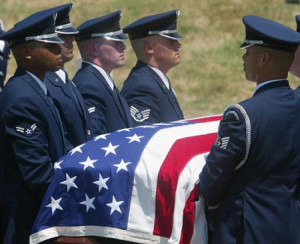 ... honor guard carries the casket of General Benjamin O. Davis Jr.,during