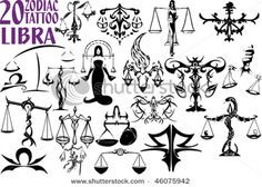 libra quotes | stock vector zodiac tattoo libra 46075942 Libra tattoo ...