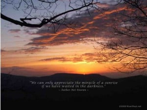 Wallpaper Quotes~~~~~ 116 - Appalachian Mountain Sunrise