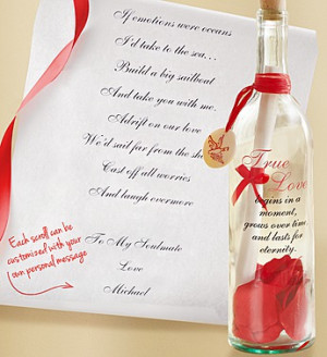 Buy Personalized Message In A Bottle ® True Love