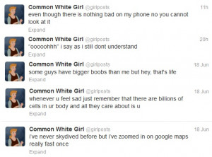 Common White Girl Tweets Twitter. common white girl