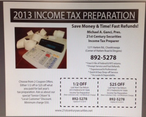 Income Tax Preparation Services