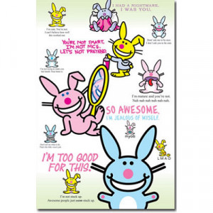 Happy Bunny (Quotes) Art Poster · [+] click image to enlarge