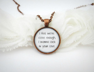 Details about Sam Smith Latch Inspired Lyrical Quote Pendant Necklace ...