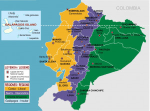con su capital zamora mapa del ecuador con sus provincias y capitales