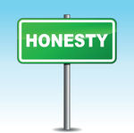 Vector honesty signpost - Vector illustration of honesty...