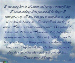 Quotes About Heaven And Missing A Loved One Loved One in Heaven Quotes