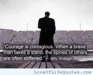 Billy Graham quote on courage