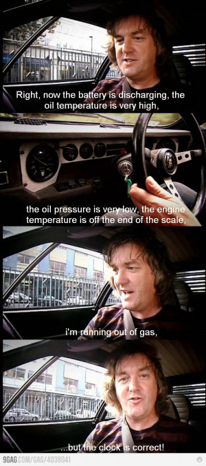 James May - top gear. The clock is correct!