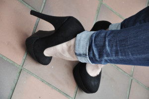 blue jeans, fashion, heels, high, high heels