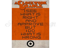 Clockwork Orange Anthony Burgess Book Quote Vintage Poster - Instant ...