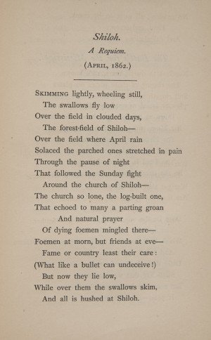 This poem by Herman Melville refers to a Union victory that took place ...