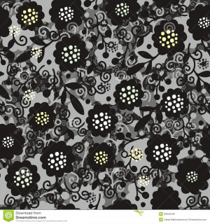 Black And White Floral...