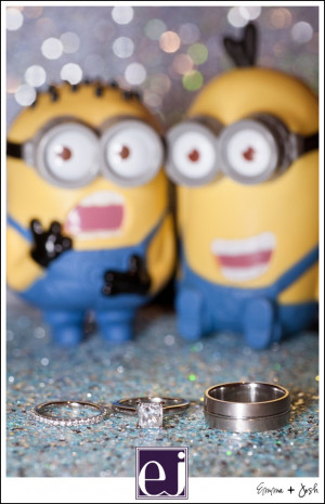 MINIONS!!! Unique wedding ring shot from Langham Pasadena