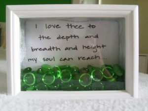 made some mini shadowboxes today!These ones have love quotes I wrote ...
