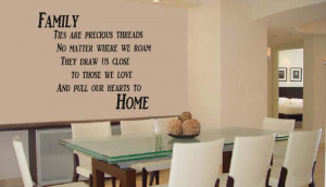 Family ties wall quote sticker qu36