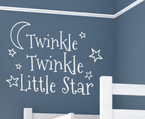... -Art-Vinyl-Sticker-Quote-Twinkle-Twinkle-Little-Star-Babys-Room-B98