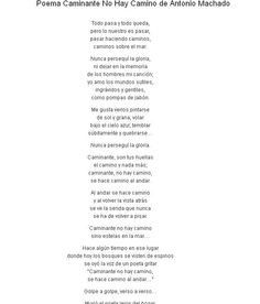 Caminante no hay camino, Antonio Machado More