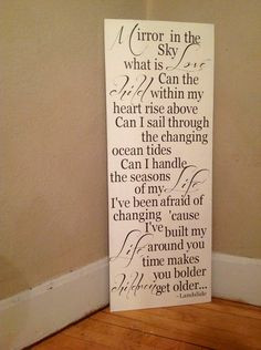 Landslide lyrics Fleetwood Mac wood sign rustic by TheBarnWoodSign, $ ...