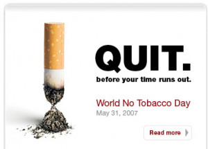 May 31st: World No Tobacco Day