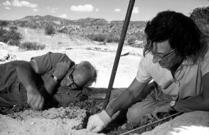 Mary and Louis Leakey at the Olduvai Gorge site where they worked for ...