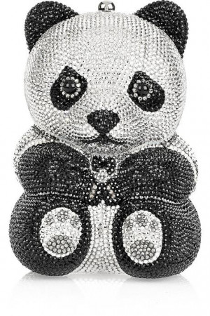 Judith Leiber Panda crystal-embellished clutch