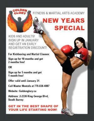 Kickboxing Class Flyer Kickboxing discount for