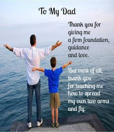 Father's Day Message from Son to Father #Fathers #Father 's Day More