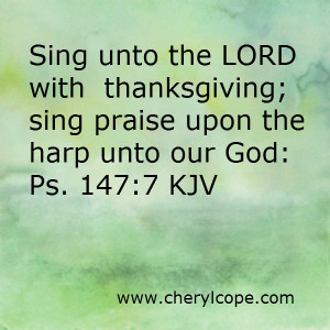 Sing unto the LORD with thanksgiving; sing praise upon the harp unto ...