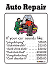 Auto repair shop funny sign