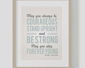 Bob Dylan - Forever Young Quote - 11x14 Art Print. $30.00, via Etsy.