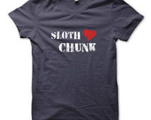 Sloth Loves Chunk Funny Vintage The Goonies 80s Movie Juniors Babydoll ...