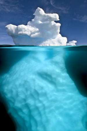 Viendo las entrañas de un iceberg.