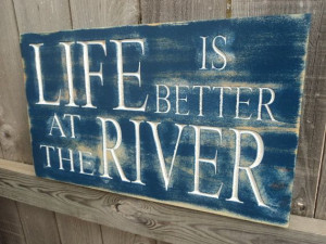 Like is better at the lake cabin river by Timberlinewoodworks, $42.00