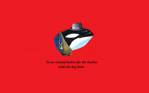 Whale Red Hat WTF humor funny sadic hip hop urban slang text quotes ...
