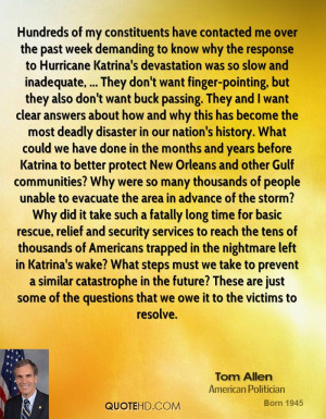 demanding to know why the response to Hurricane Katrina's devastation ...