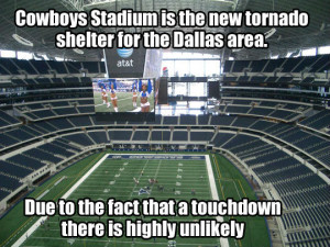 Cowboys stadium is the new tornado shelter for the Dallas area…