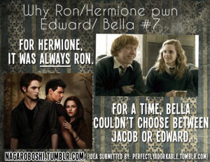 why Ron/Hermione pwn Bella/Edward - harry-potter-vs-twilight Fan Art