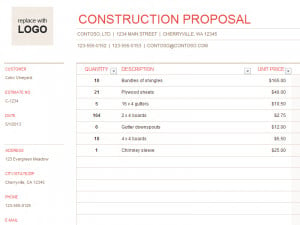 Here is download link for this Building/Construction Quote Template,