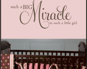 BABY MIRACLE QUOTE - Vinyl Decal - Nursery or baby room ...