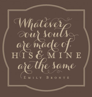 Emily Bronte quote on love