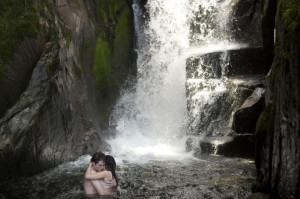 Kissing Under the Waterfall