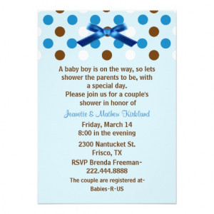 Baby Boy Couple's Baby Shower Invitation