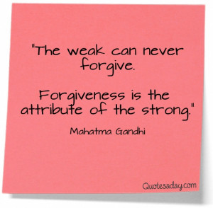 The weak can never forgive